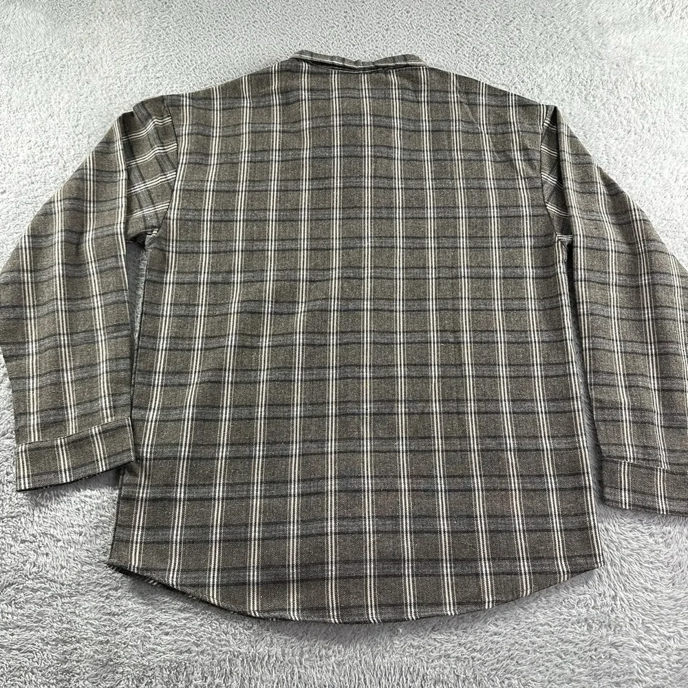 Real Takai Shirt Mens XL‎ Brown Plaid Earth Tones Button Up Long Sleeve NWOT